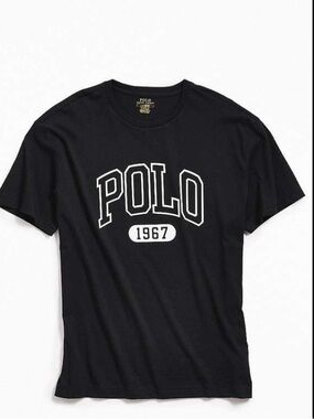 Polo by Ralph Lauren Black T-Shirt with White 'POLO 1967' Chest Graphic